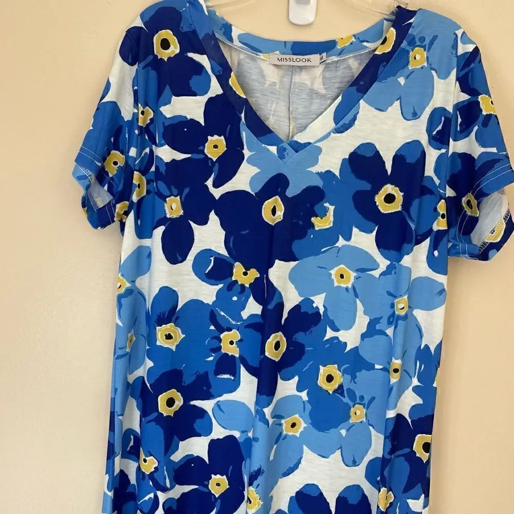 6.NEW! Misslook| Medium| Maxi| Cotton| Shirt | Dress